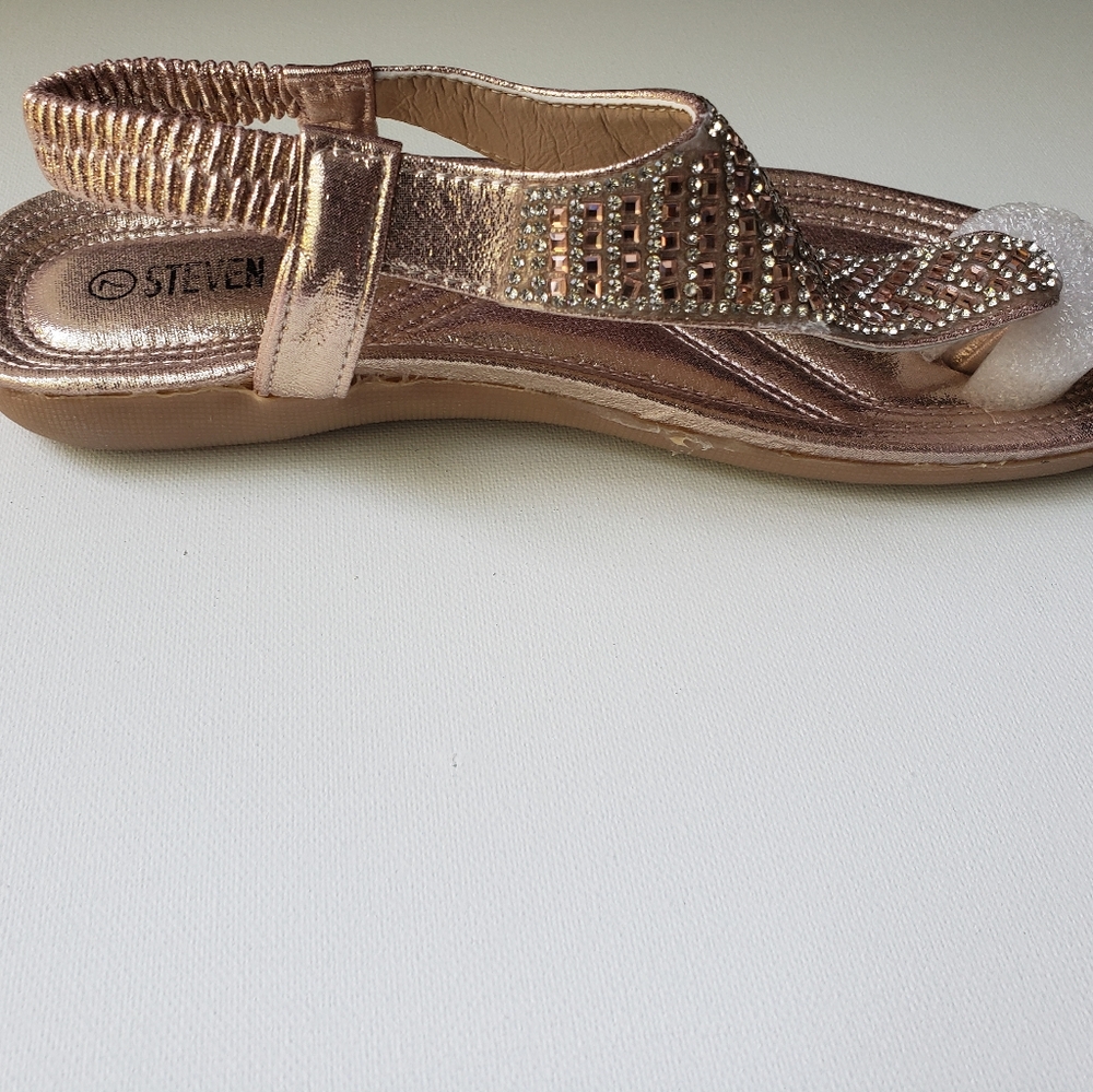 Shimmer Rhinestone Thong Sandals